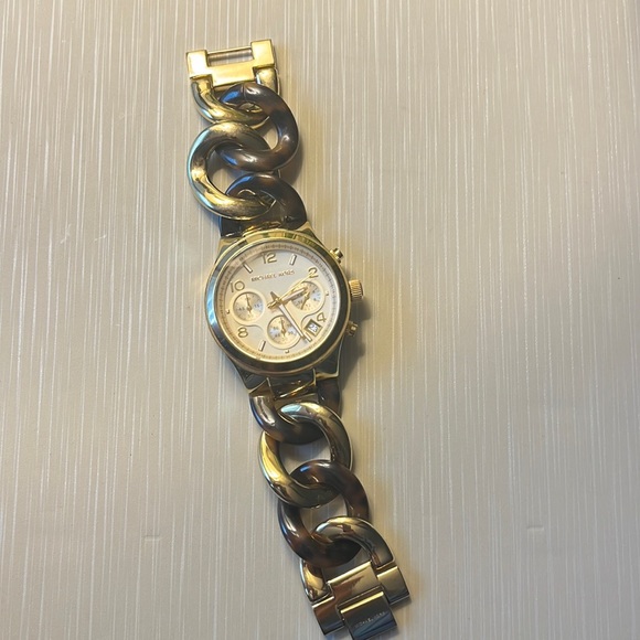 Michael lord gold and tortoise shell link watch - Picture 1 of 3